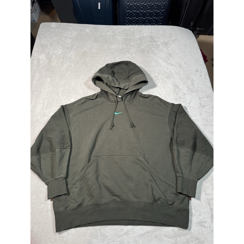 Vintage Y2K Nike Center Swoosh Hoodie Size XL Sage Green Rare